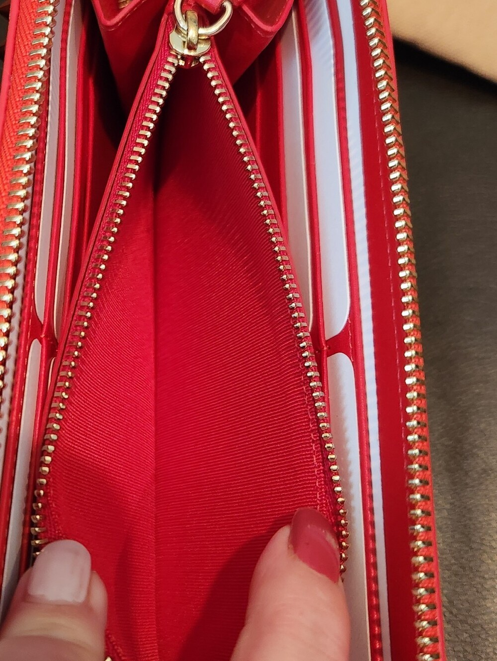 Christian Louboutin Red Spiked Zip-Around Wallet NWT Full Inclusion. - Picture 6 of 9